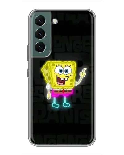 Чохол для Samsung Galaxy S22 з картинкою «Неоновий Губка Боб»