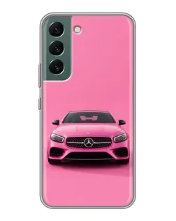Чехол для Samsung Galaxy S22 с картинкой «Розовый Mercedes AMG»