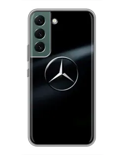 Чехол для Samsung Galaxy S22 с картинкой «Mercedes на металле»