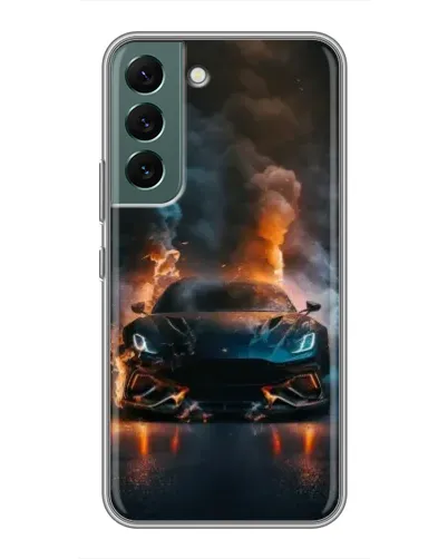 Чехол для Samsung Galaxy S22 с картинкой «Lamborghini дымная эстетика»
