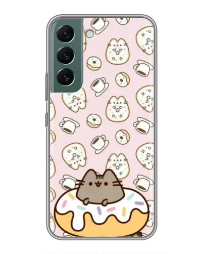 Чехол для Samsung Galaxy S22 с картинкой «Пушин на пончике» Чехол для Samsung Galaxy S22 с картинкой «Пушин на пончике»