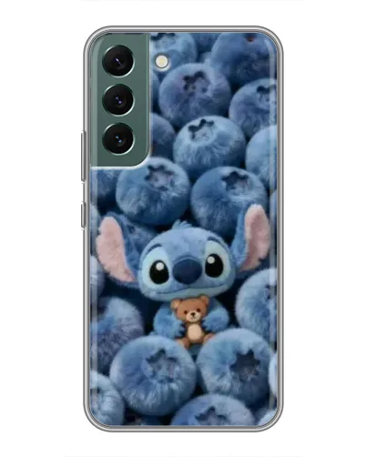 Чехол для Samsung Galaxy S22 с картинкой «Стич и голубика»