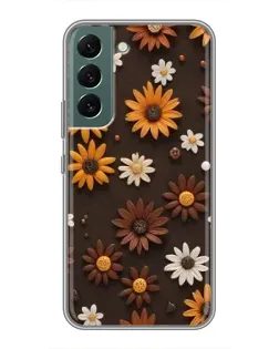 Чехол для Samsung Galaxy S22 с картинкой «Узор из маленьких подсолнухов» Чехол для Samsung Galaxy S22 с картинкой «Узор из маленьких подсолнухов»