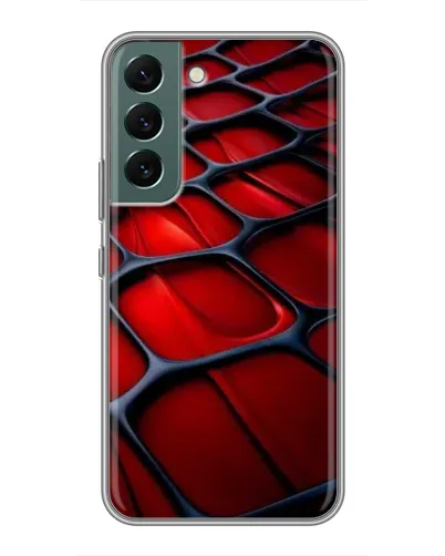 Чехол для Samsung Galaxy S22 с картинкой «Красная глянцевая сетка» Чехол для Samsung Galaxy S22 с картинкой «Красная глянцевая сетка»