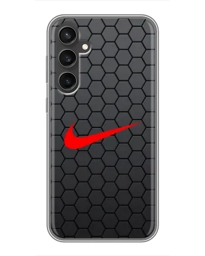 Чехол для Samsung Galaxy S23 FE с картинкой «Nike — карбоновая сетка»