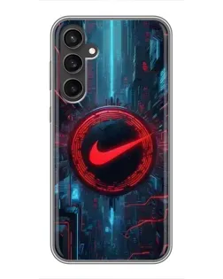Чехол для Samsung Galaxy S23 FE с картинкой «Техногенный стиль Nike»
