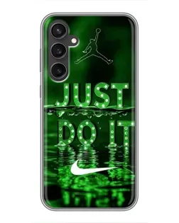 Чехол для Samsung Galaxy S23 FE с картинкой «Зеленый неоновый Nike»