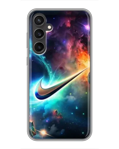 Чехол для Samsung Galaxy S23 FE с картинкой «Космический Nike Swoosh»