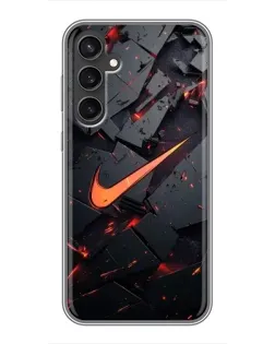 Чехол для Samsung Galaxy S23 FE с картинкой «Nike — эффект разломов»