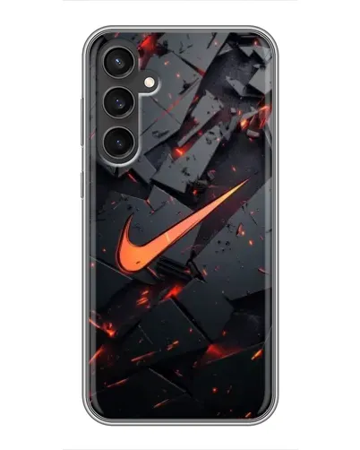 Чехол для Samsung Galaxy S23 FE с картинкой «Nike — эффект разломов»