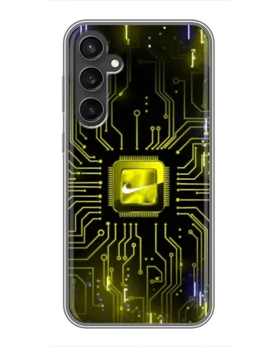 Чехол для Samsung Galaxy S23 FE с картинкой «Nike — золотая искра»
