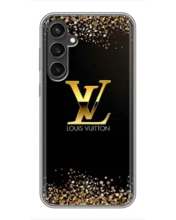 Чехол для Samsung Galaxy S23 FE с картинкой «LV — золотые искры»
