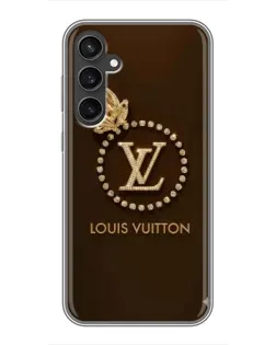 Чехол для Samsung Galaxy S23 FE с картинкой «LV — золотая печать»