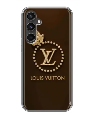 Чехол для Samsung Galaxy S23 FE с картинкой «LV — золотая печать»