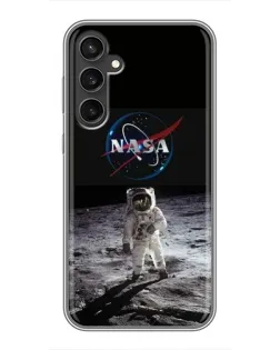 Чехол для Samsung Galaxy S23 FE с картинкой «Астронавт на Луне»