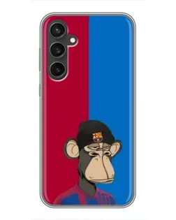Чехол для Samsung Galaxy S23 FE с картинкой «Bored Ape — фанат Барсы»