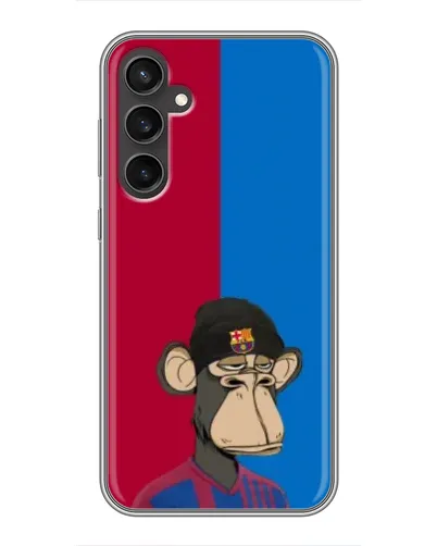 Чехол для Samsung Galaxy S23 FE с картинкой «Bored Ape — фанат Барсы»
