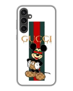 Чохол для Samsung Galaxy S23 FE з картинкою «Міккі Маус Gucci — смуги»