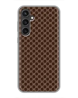 Чехол для Samsung Galaxy S23 FE с картинкой «Gucci — шоколадная сетка»