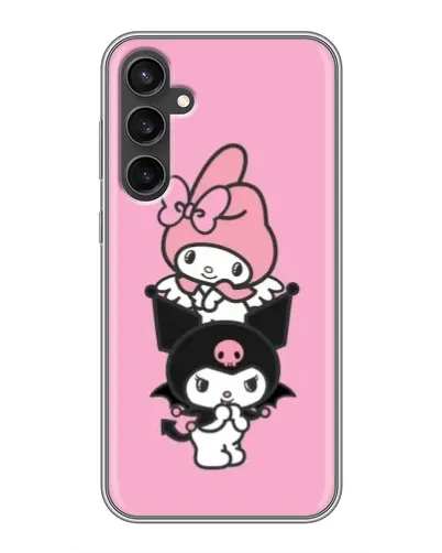 Чехол для Samsung Galaxy S23 FE с картинкой «Трио My Melody и Kuromi»