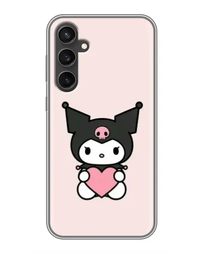 Чехол для Samsung Galaxy S23 FE с картинкой «Kuromi и сердце»