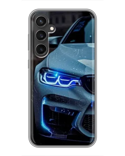 Чохол для Samsung Galaxy S23 FE з картинкою «Погляд BMW з синіми фарами» Чохол для Samsung Galaxy S23 FE з картинкою «Погляд BMW з синіми фарами»