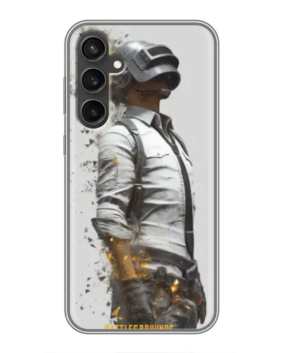 Чехол для Samsung Galaxy S23 FE с картинкой «PUBG — боец в пыли»