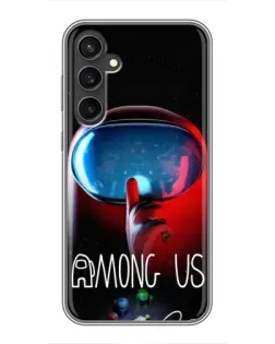 Чехол для Samsung Galaxy S23 FE с картинкой «Красный импостер — макро»