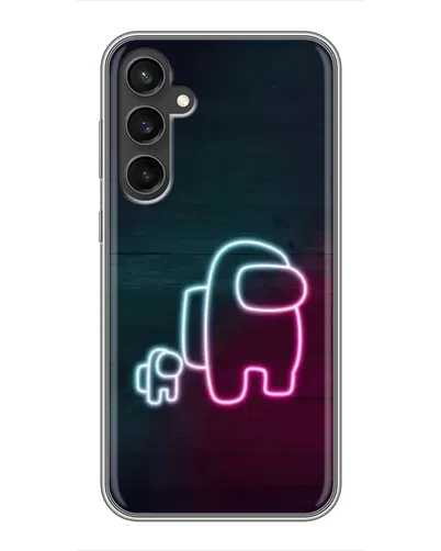 Чехол для Samsung Galaxy S23 FE с картинкой «Among Us неон-арт»
