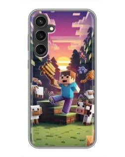 Чехол для Samsung Galaxy S23 FE с картинкой «Стив на ферме» Чехол для Samsung Galaxy S23 FE с картинкой «Стив на ферме»