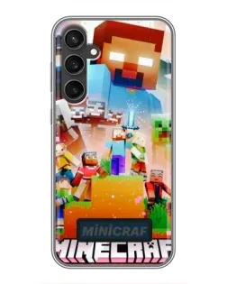 Чехол для Samsung Galaxy S23 FE с картинкой «Minecraft герои игры»