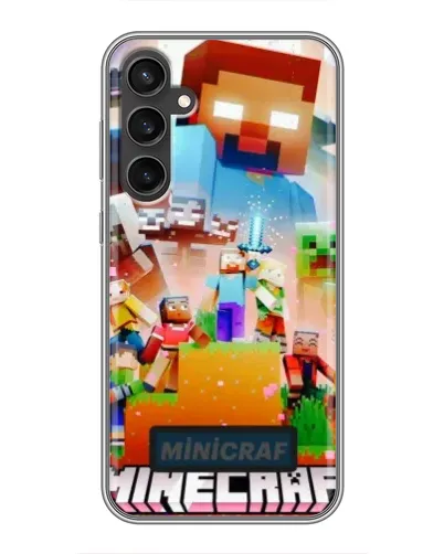 Чехол для Samsung Galaxy S23 FE с картинкой «Minecraft герои игры»