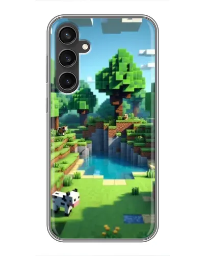 Чехол для Samsung Galaxy S23 FE с картинкой «Minecraft летний день»