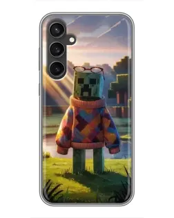 Чехол для Samsung Galaxy S23 FE с картинкой «Крипер в свитере»