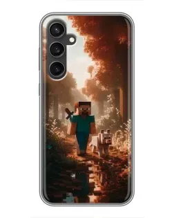 Чехол для Samsung Galaxy S23 FE с картинкой «Стив в лесу»
