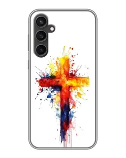 Чохол для Samsung Galaxy S23 FE з картинкою «Акварельний хрест»