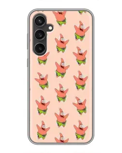 Чехол для Samsung Galaxy S23 FE с картинкой «Патрик Стар паттерн»