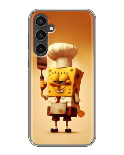 Чехол для Samsung Galaxy S23 FE с картинкой «Губка Боб повар»
