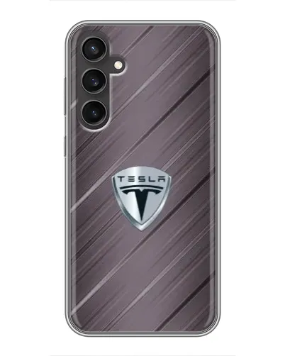Чехол для Samsung Galaxy S23 FE с картинкой «Металлическая текстура Tesla» Чехол для Samsung Galaxy S23 FE с картинкой «Металлическая текстура Tesla»
