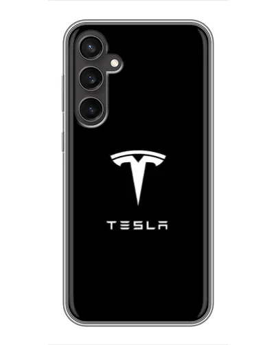 Чехол для Samsung Galaxy S23 FE с картинкой «Tesla White Logo» Чехол для Samsung Galaxy S23 FE с картинкой «Tesla White Logo»