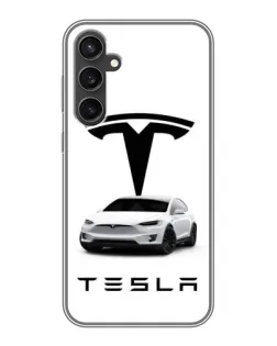 Чехол для Samsung Galaxy S23 FE с картинкой «Tesla White Style»