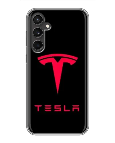 Чехол для Samsung Galaxy S23 FE с картинкой «Tesla Red Logo» Чехол для Samsung Galaxy S23 FE с картинкой «Tesla Red Logo»