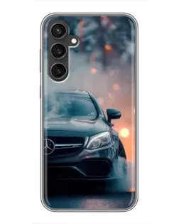 Чехол для Samsung Galaxy S23 FE с картинкой «Mercedes — ночной город» Чехол для Samsung Galaxy S23 FE с картинкой «Mercedes — ночной город»