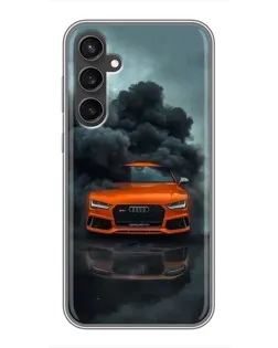 Чехол для Samsung Galaxy S23 FE с картинкой «Audi в облаках дыма»