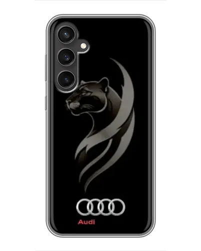 Чехол для Samsung Galaxy S23 FE с картинкой «Графика — пантера и Audi»