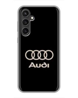 Чехол для Samsung Galaxy S23 FE с картинкой «Audi — золотой логотип»