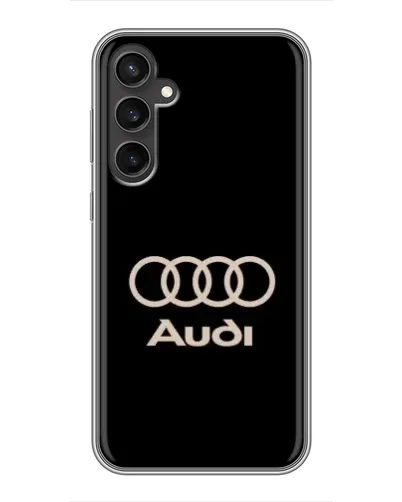 Чехол для Samsung Galaxy S23 FE с картинкой «Audi — золотой логотип»