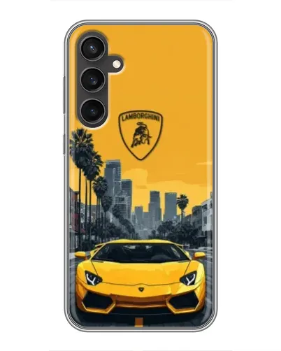 Чехол для Samsung Galaxy S23 FE с картинкой «Желтый Lamborghini город» Чехол для Samsung Galaxy S23 FE с картинкой «Желтый Lamborghini город»