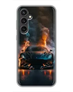 Чехол для Samsung Galaxy S23 FE с картинкой «Lamborghini дымная эстетика»