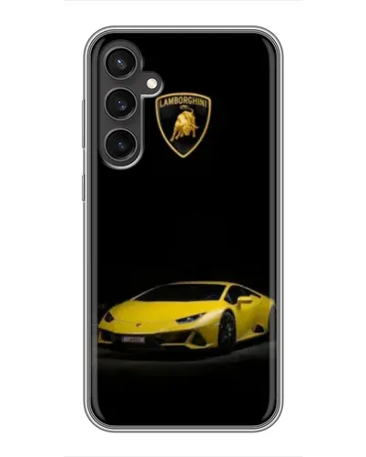 Чехол для Samsung Galaxy S23 FE с картинкой «Lamborghini желтый акцент» Чехол для Samsung Galaxy S23 FE с картинкой «Lamborghini желтый акцент»